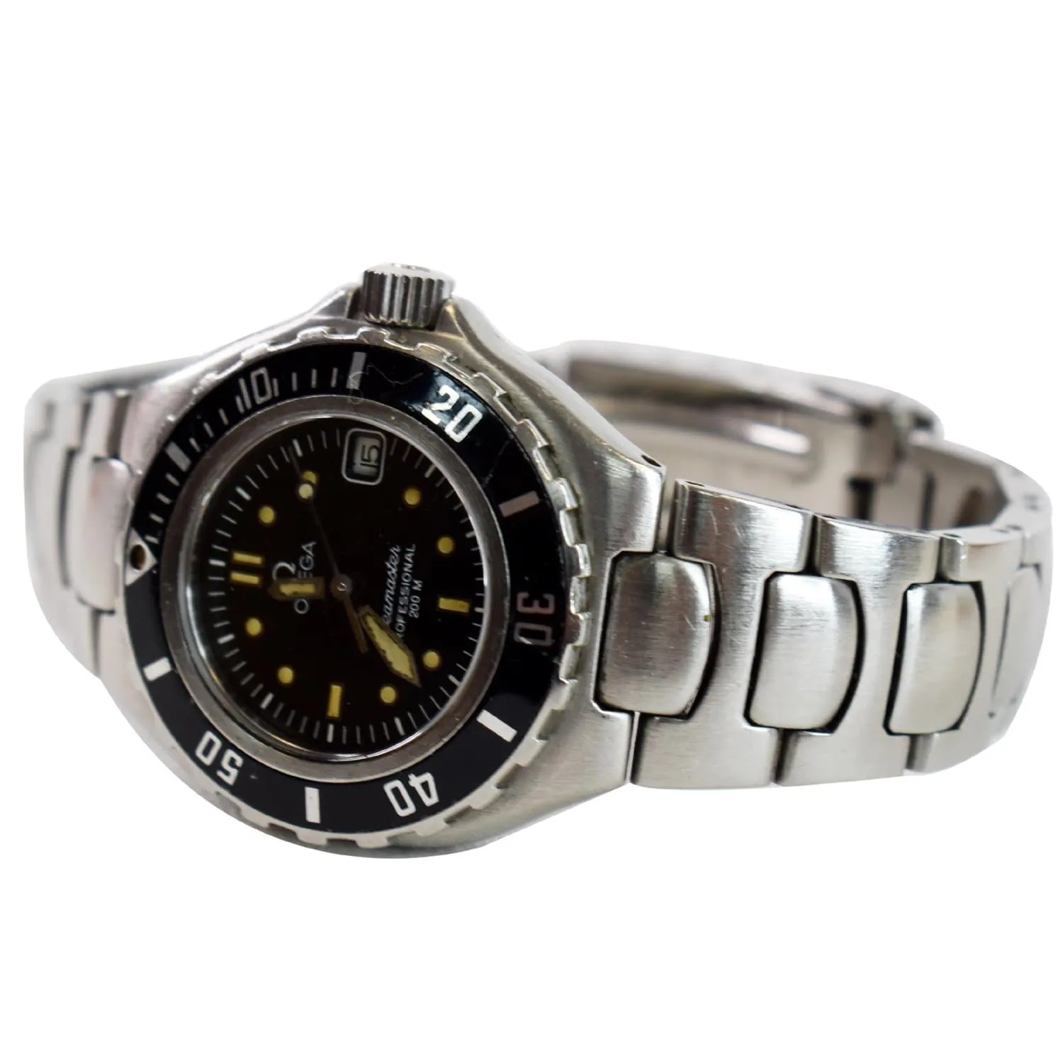 OMEGA Seamaster Professional 200 Date SS Swiss Watch Black Dial 32MM