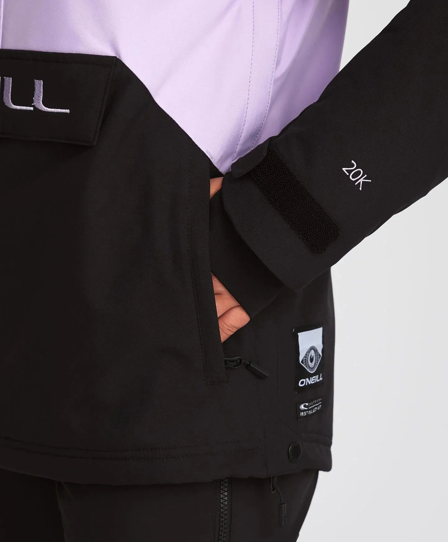 ONeill Originals Anorak Jacket Womens Purple Rose Colour Black