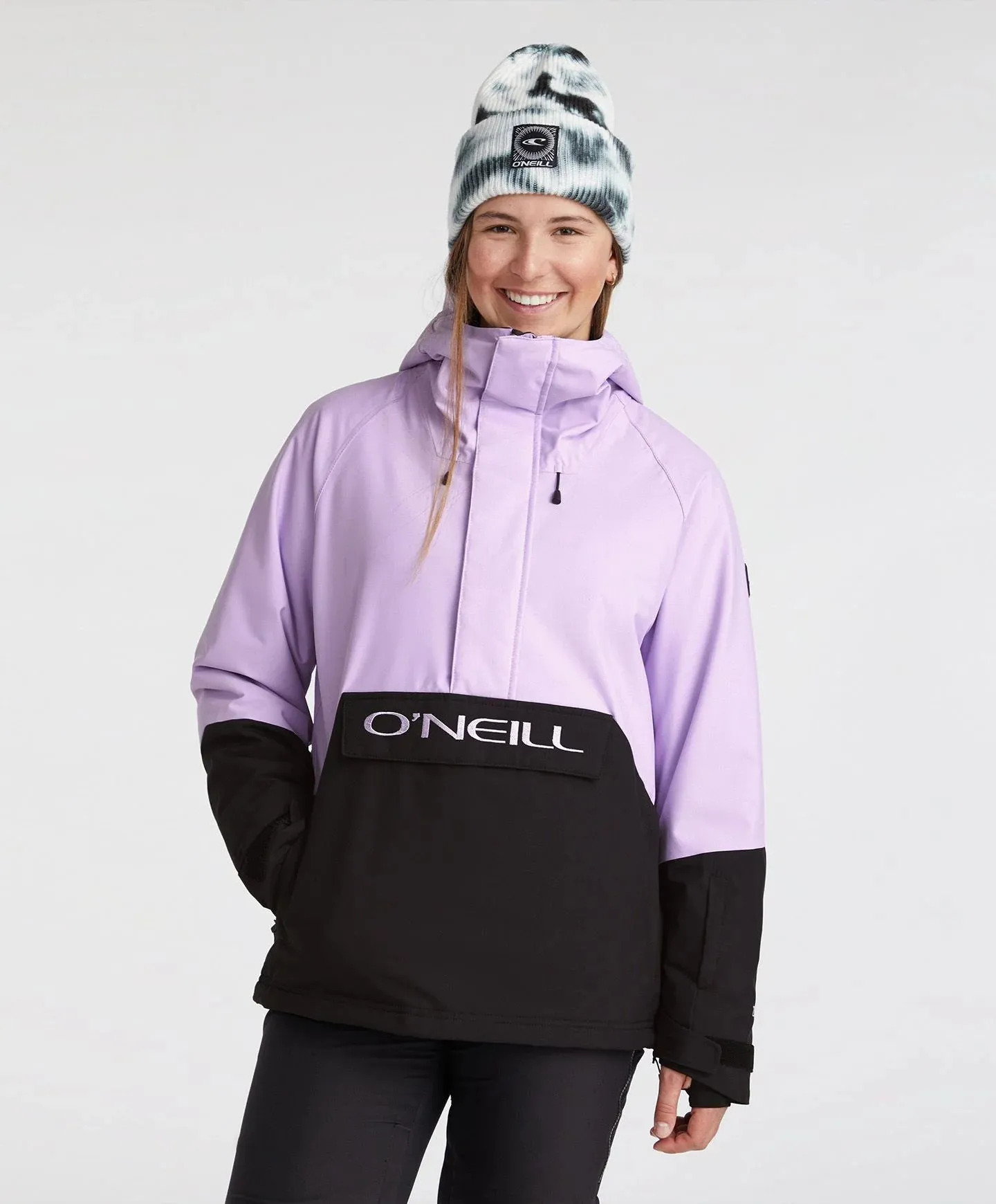 ONeill Originals Anorak Jacket Womens Purple Rose Colour Black