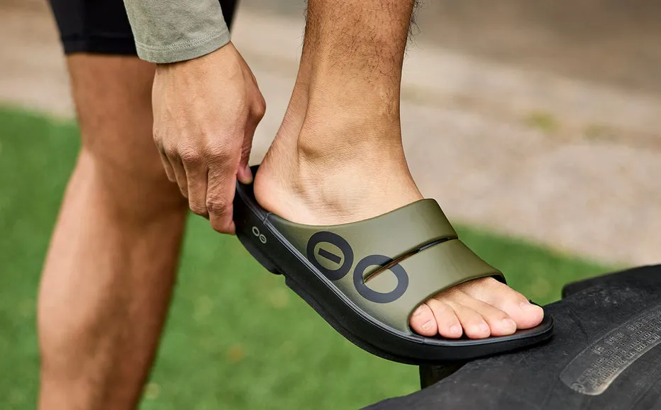 OOFOS Women's OOahh Sport Slide Sandal - Tactical Green
