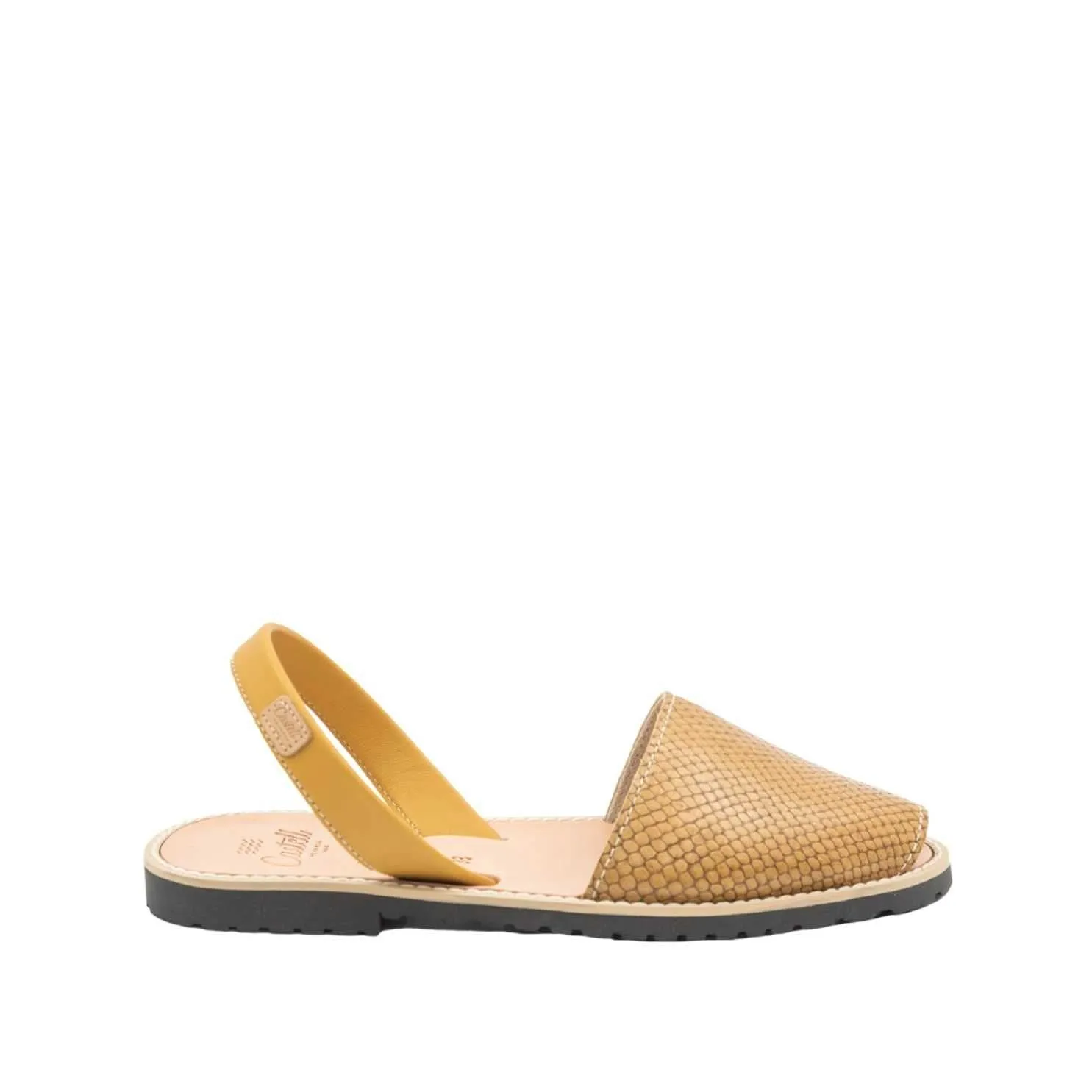 Open Toe Leather Sandal For Women - Madona 1056H Volanato Ciervo