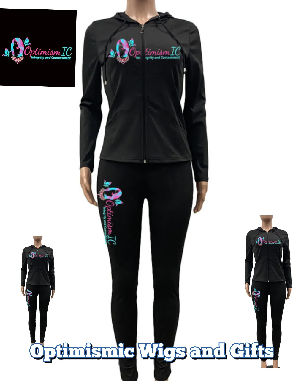 OptimismIC Integrity and Contentment 2pc Jogging Suit $35 Optimismic Wigs and Gifts St Paul MN
