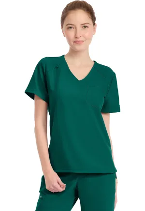 Originals Ultra CK954A Women's Tuck-in V-Neck Top Hunter Green