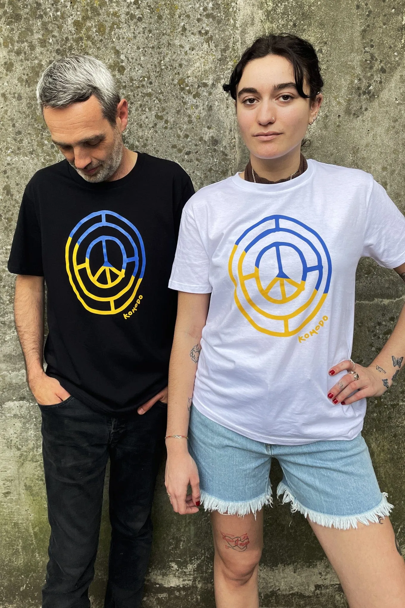 Peace 4 Ukraine Women's Organic Cotton T-Shirt | Black