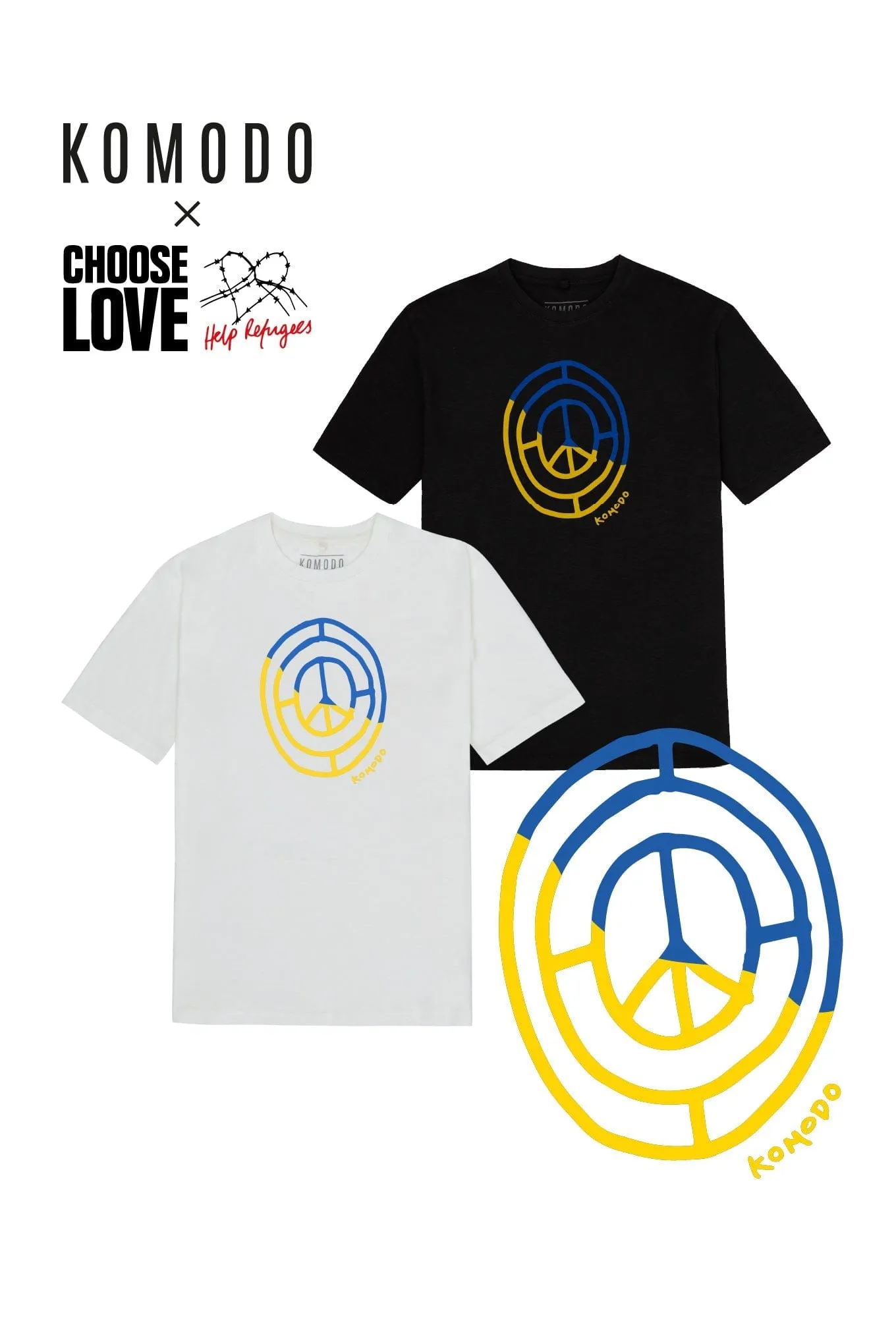 Peace 4 Ukraine Women's Organic Cotton T-Shirt | Black