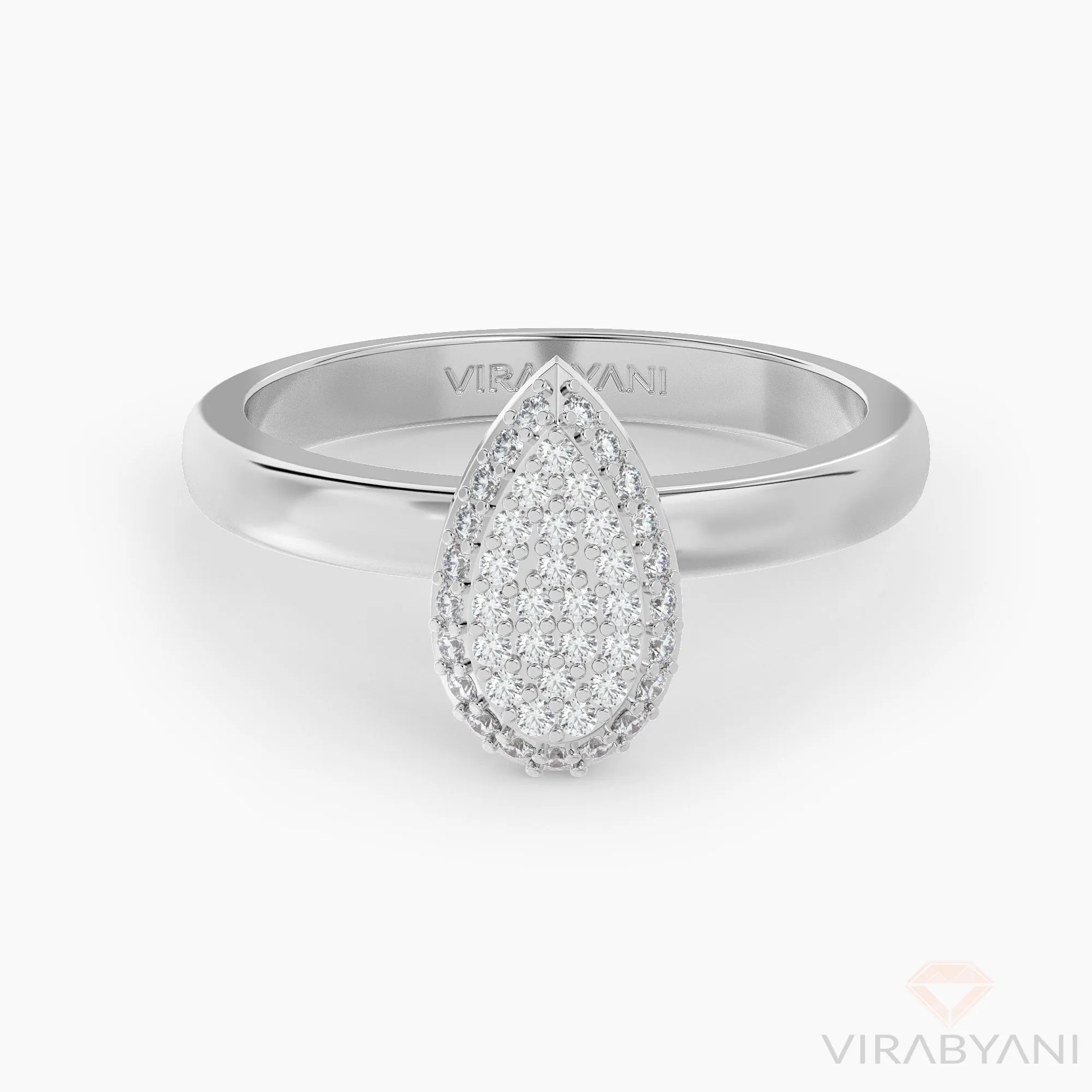 Pear Shaped AMoré Pavé Ring With 0.35 ct. Diamonds