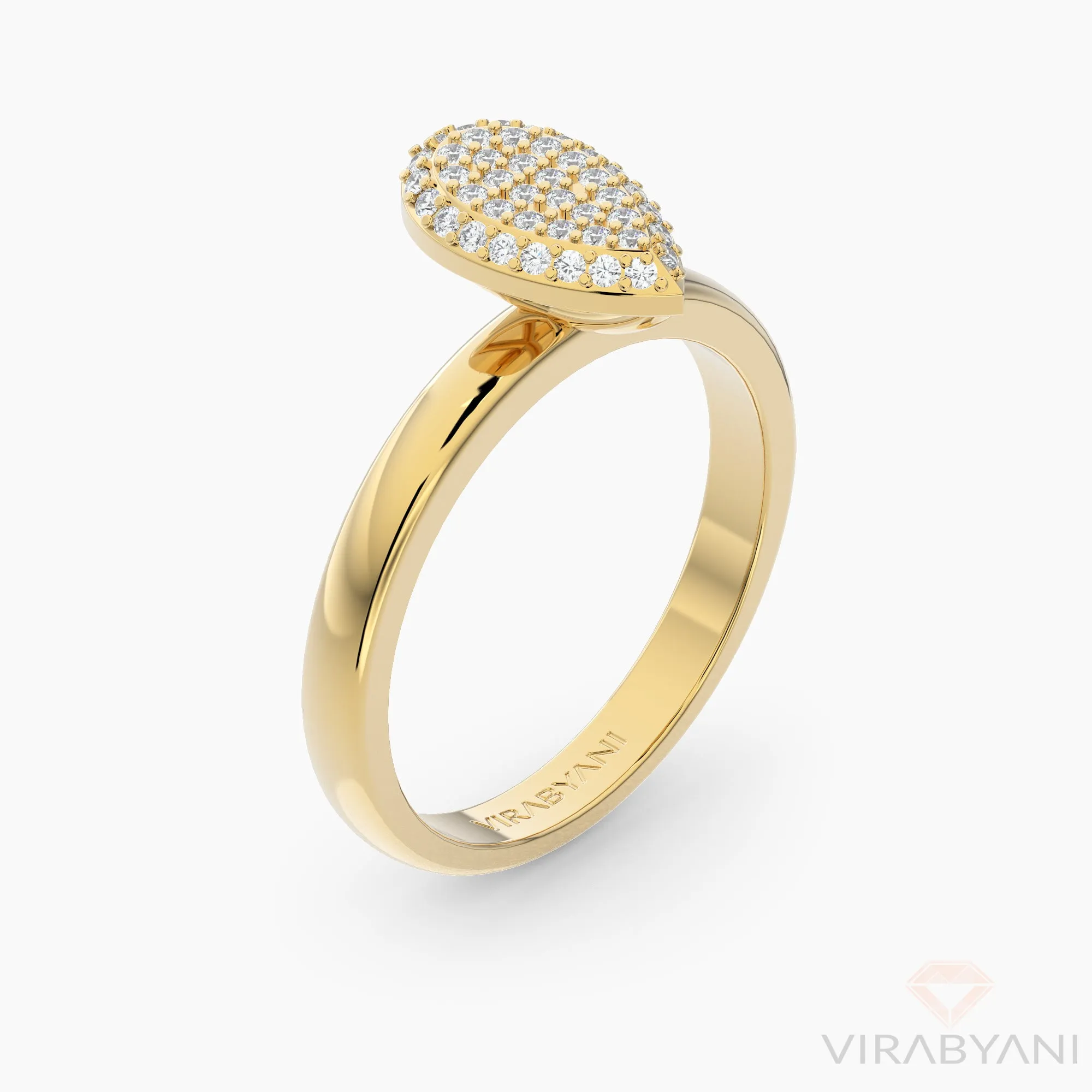 Pear Shaped AMoré Pavé Ring With 0.35 ct. Diamonds