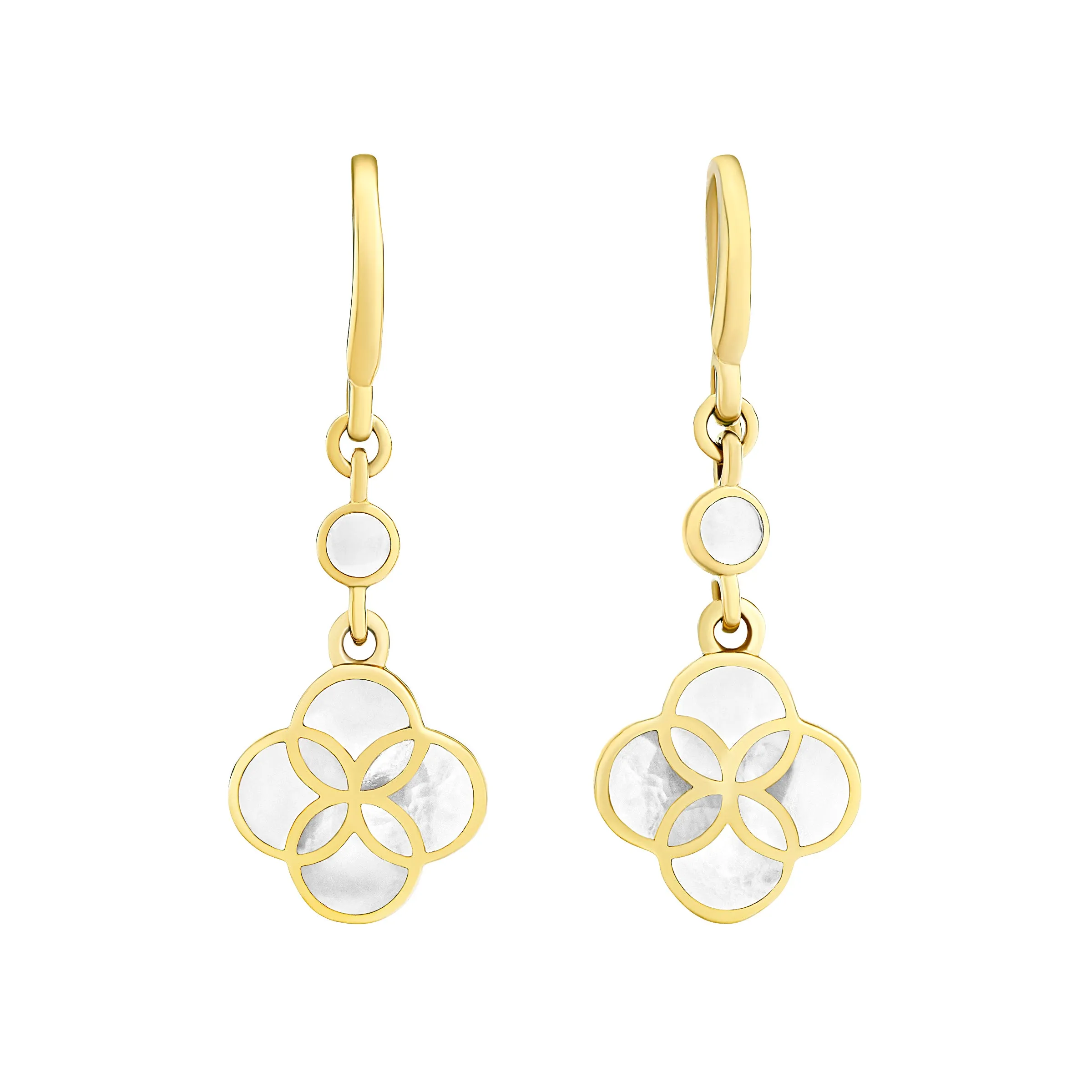 Petal Gemstone Gold Vermeil Sterling Drop Earrings