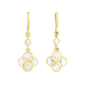 Petal Gemstone Gold Vermeil Sterling Drop Earrings