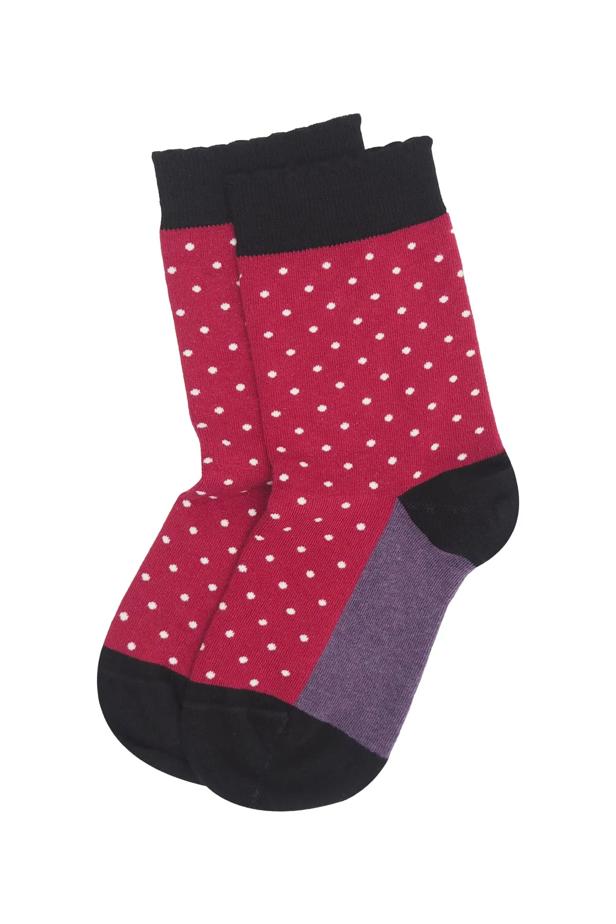 Pin Polka Women's Organic Cotton Socks | Burgundy