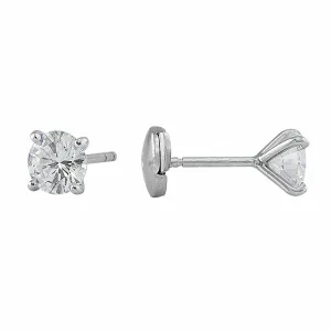 Platinum 1.98ctw Diamond Stud Earrings