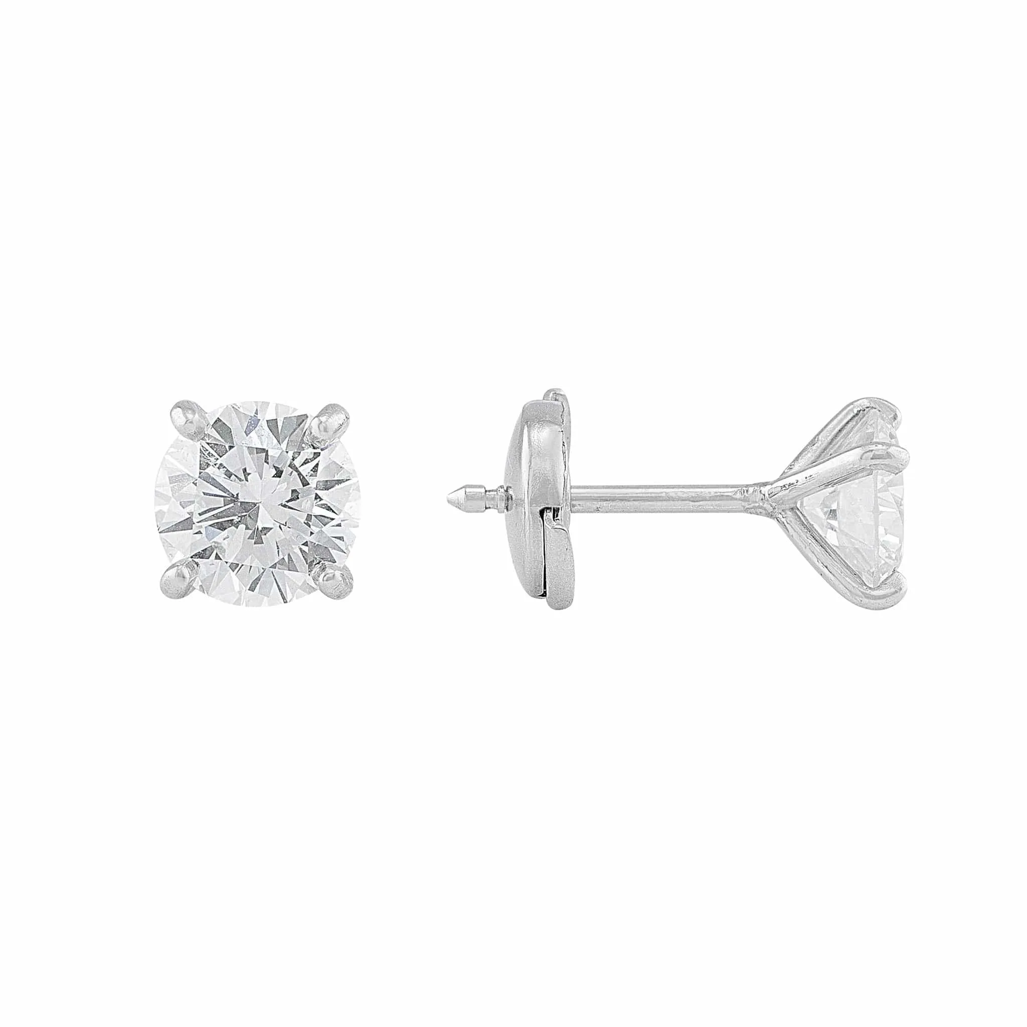 Platinum 2ct Diamond Stud Earrings