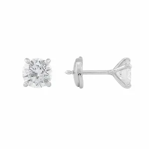 Platinum 2ct Diamond Stud Earrings