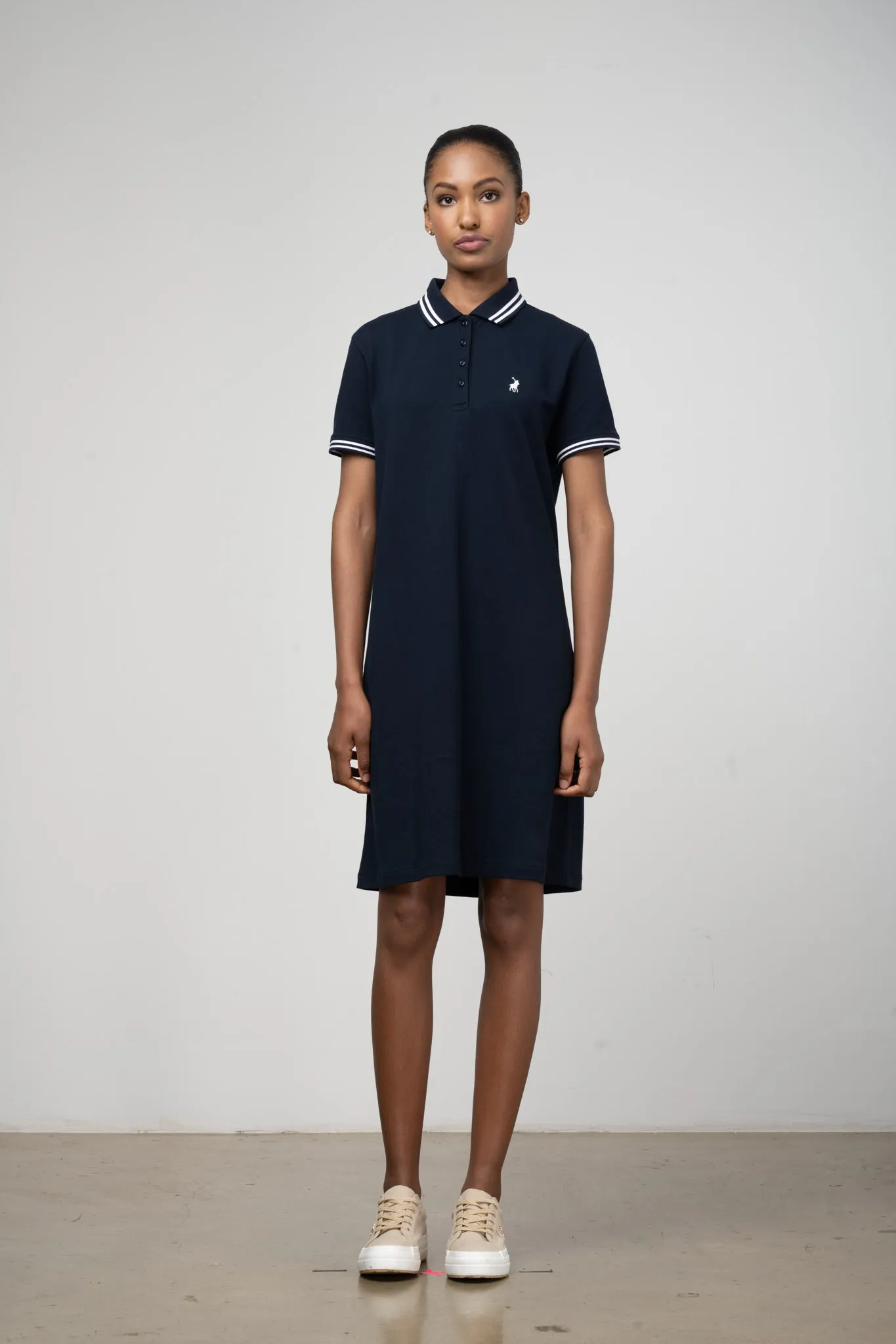 Polo Women Leah Short Sleeve Golfer Dress Navy