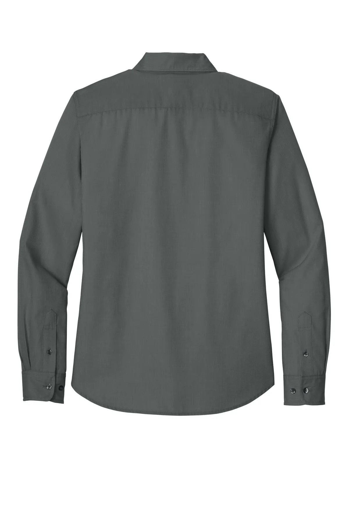 Port Authority Women's Long Sleeve Nailhead Easy Care Shirt LW816 Deep Black