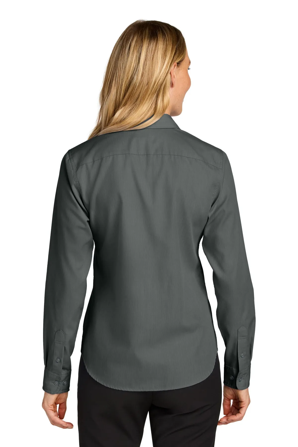 Port Authority Women's Long Sleeve Nailhead Easy Care Shirt LW816 Deep Black