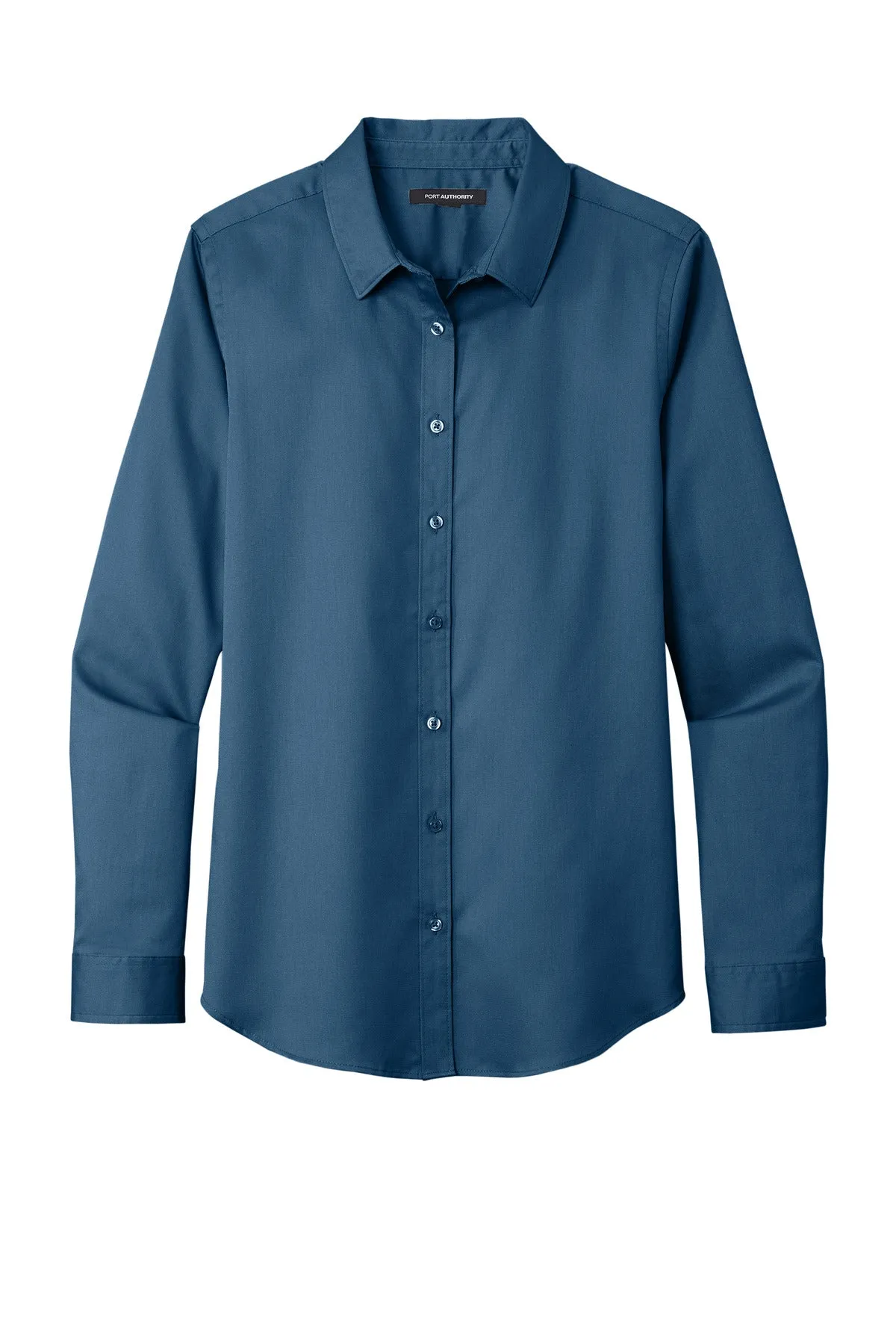 Port Authority Women's Long Sleeve SuperPro ReactTwill Shirt. LW808 Regatta Blue
