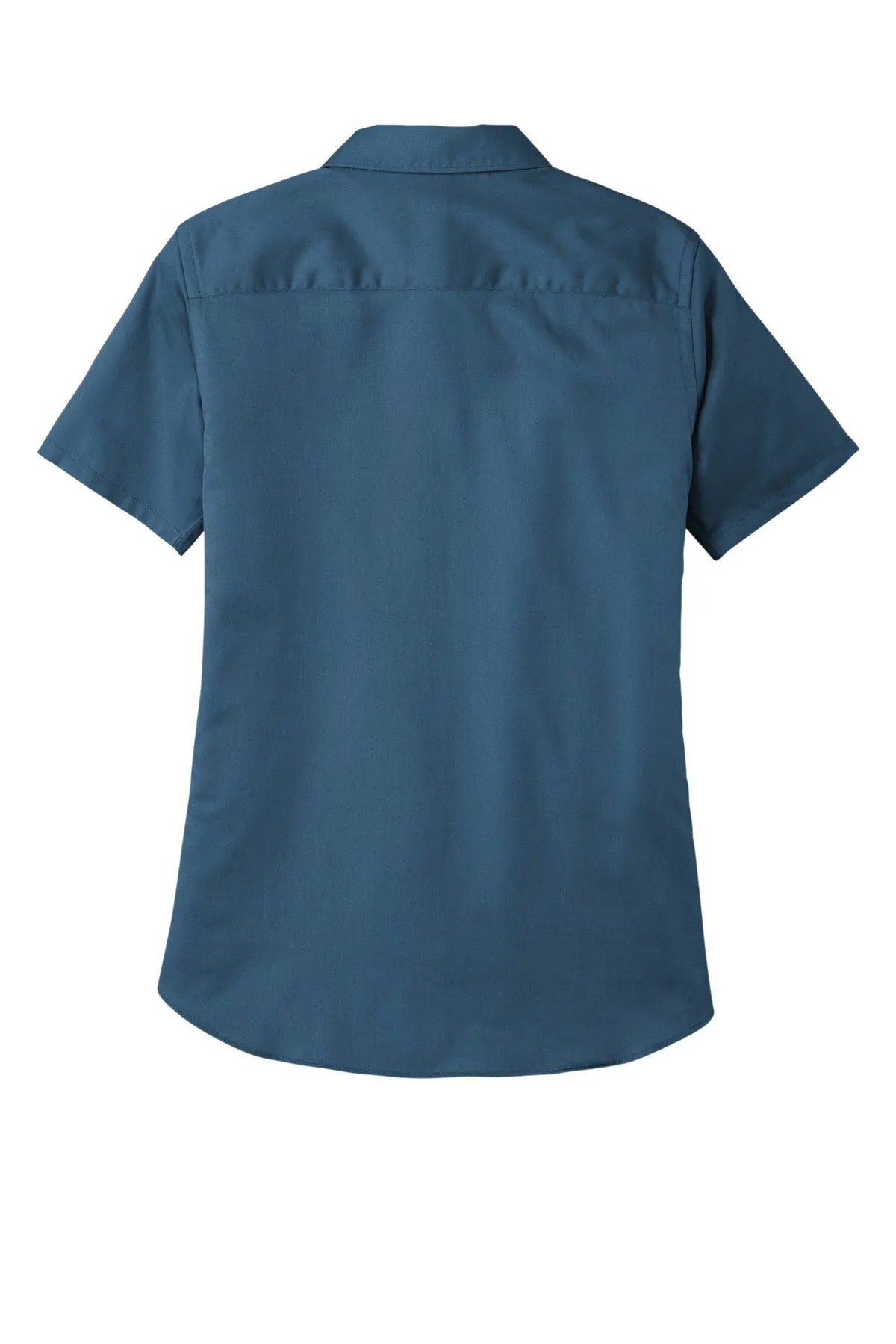 Port Authority Women's Short Sleeve SuperPro ReactTwill Shirt. LW809 Regatta Blue