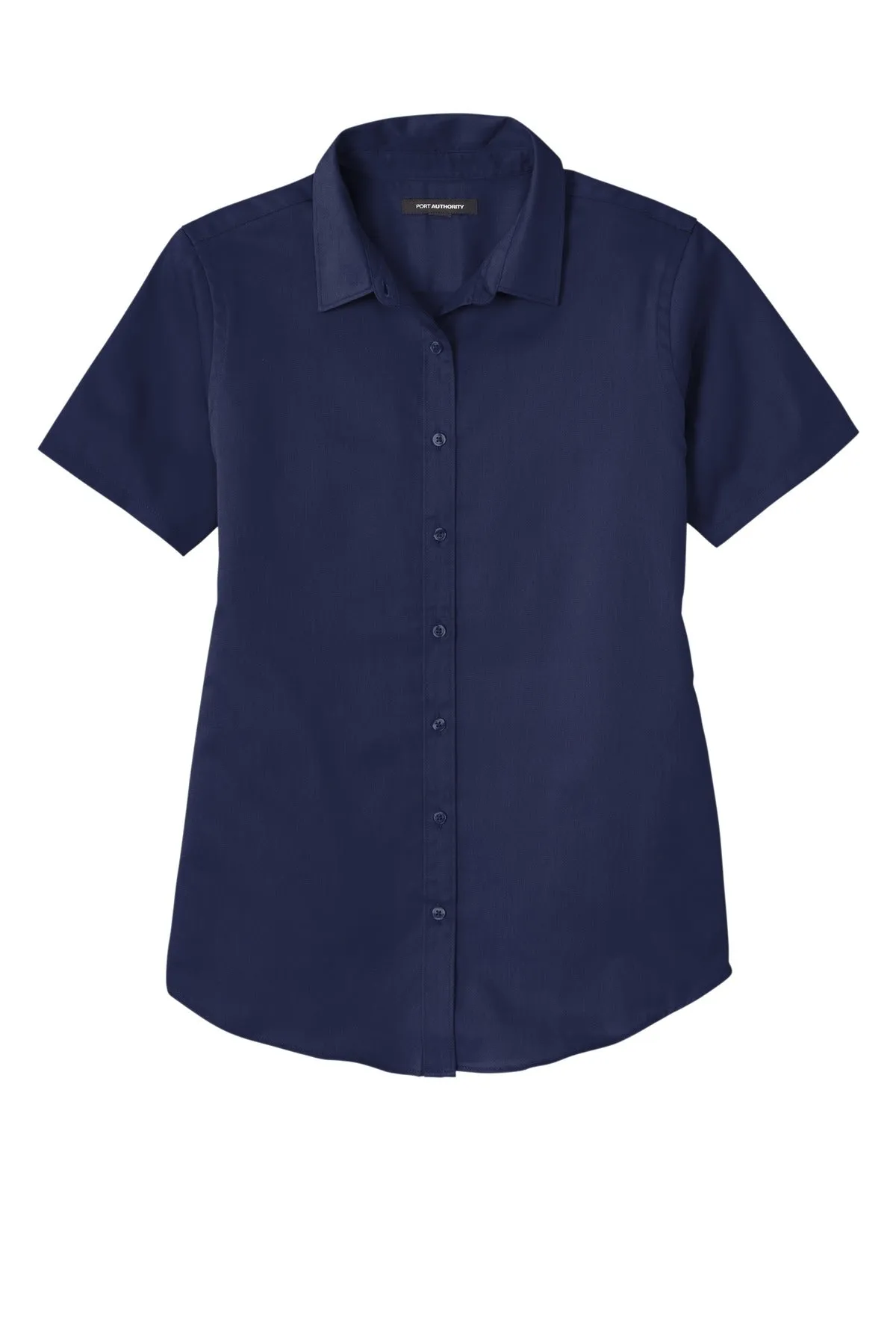 Port Authority Women's Short Sleeve SuperPro ReactTwill Shirt. LW809 True Navy