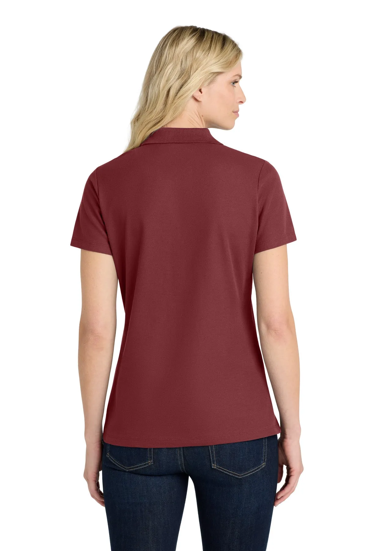 Port Authority Women's SuperPro React  Polo. LK810 Burgundy