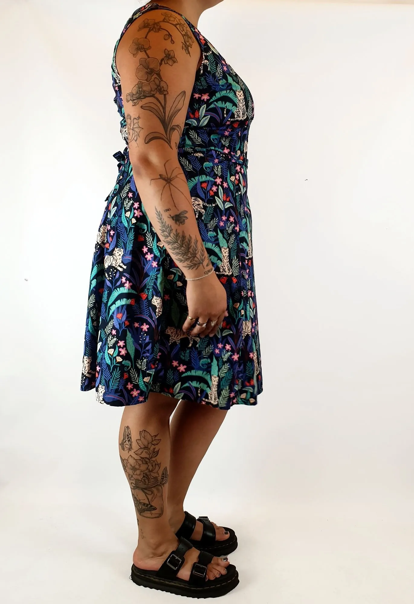 Princess Highway navy jungle print dress size 16