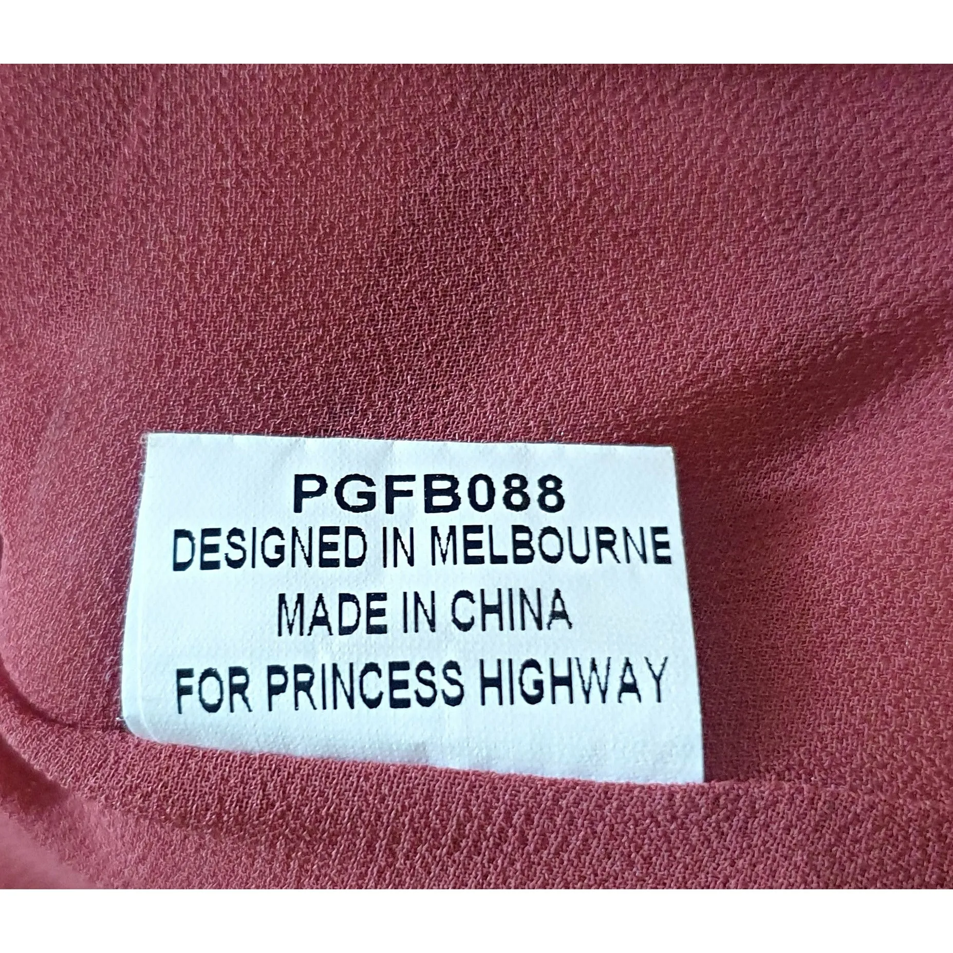 Princess Highway red unique print sleeveless dress size 6