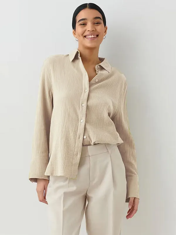 Pure Cotton Loose Casual Long-sleeved Shirt