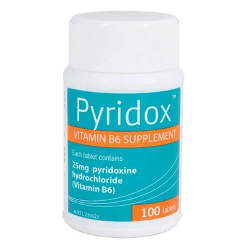 Pyridox Vitamin B6 Supplement 25mg 100 Tablets