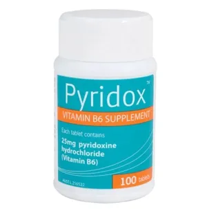 Pyridox Vitamin B6 Supplement 25mg 100 Tablets