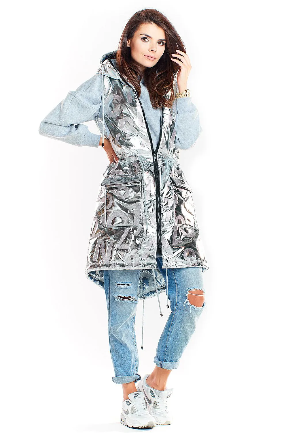 Quilted Hooded Gilet with Pockets