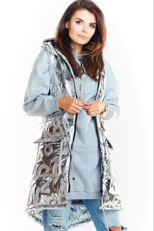 Quilted Hooded Gilet with Pockets