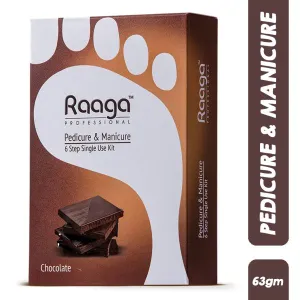 Raaga Professional Chocolate Pedicure and Manicure 6 Step Single Use Kit 6 pcs