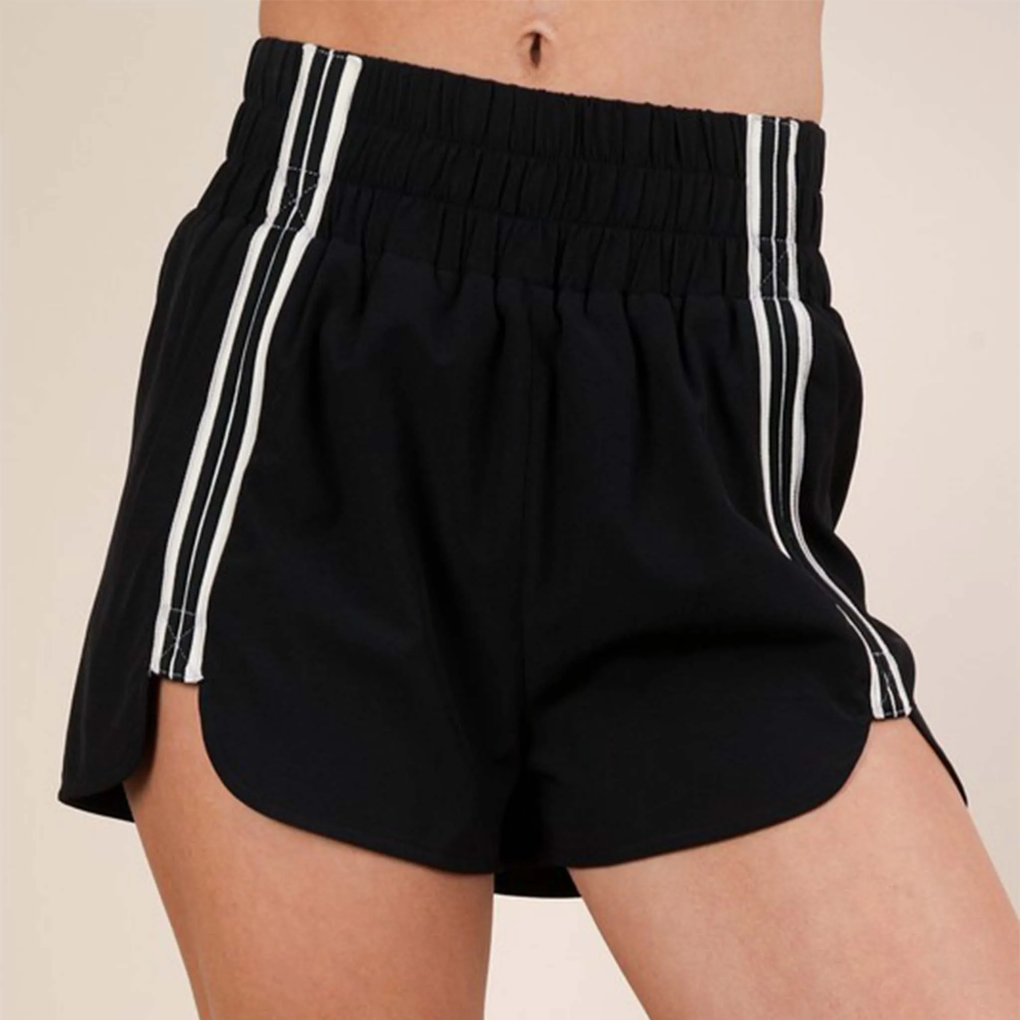 Racer Stripe Smocked Shorts