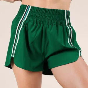 Racer Stripe Smocked Shorts