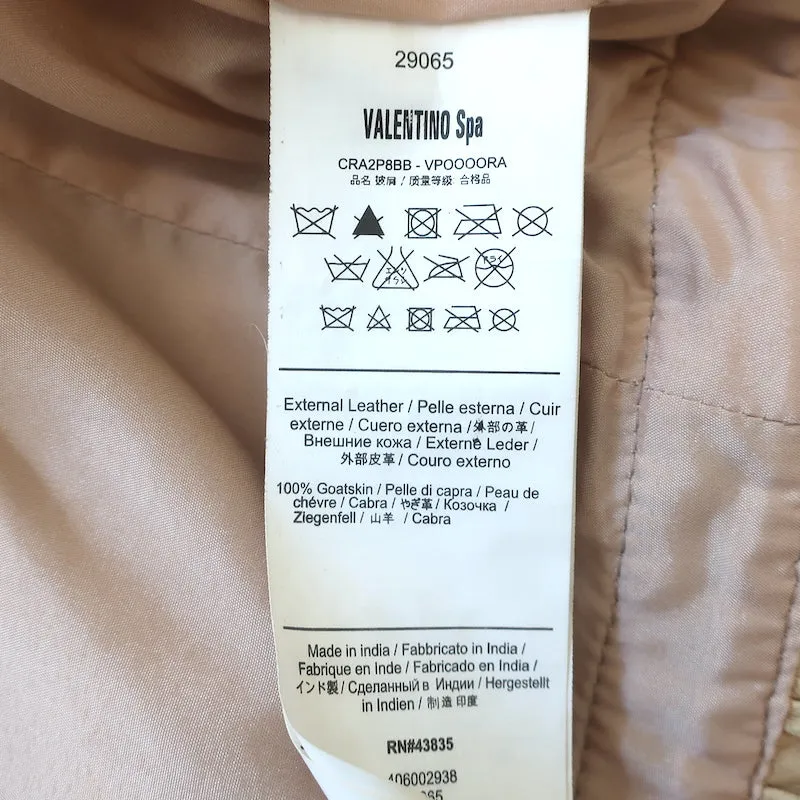 RED Valentino Laser Cut Suede Jacket Beige Size 42