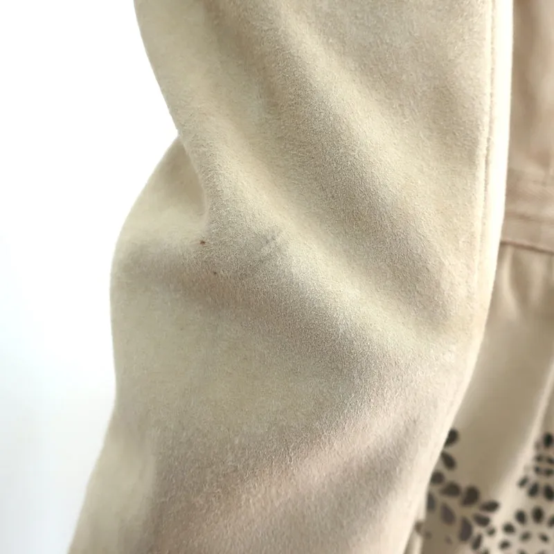 RED Valentino Laser Cut Suede Jacket Beige Size 42