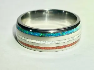 Red white and blue titanium