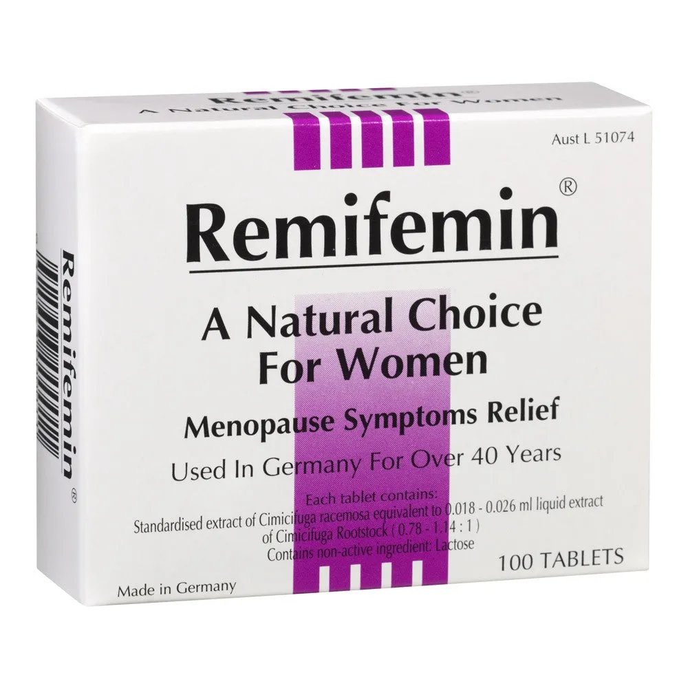 Remifemin Menopause Symptom Relief 100 Tablets