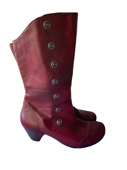 Remonte Burgundy Leather Boots