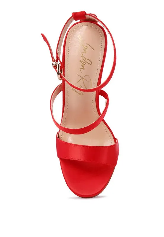 RHINESTONE SATIN SANDALS