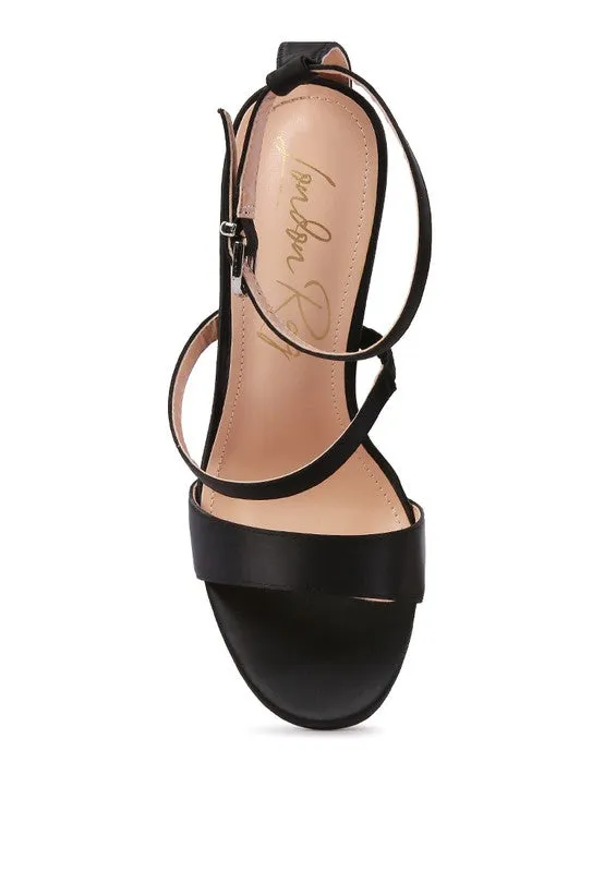 RHINESTONE SATIN SANDALS