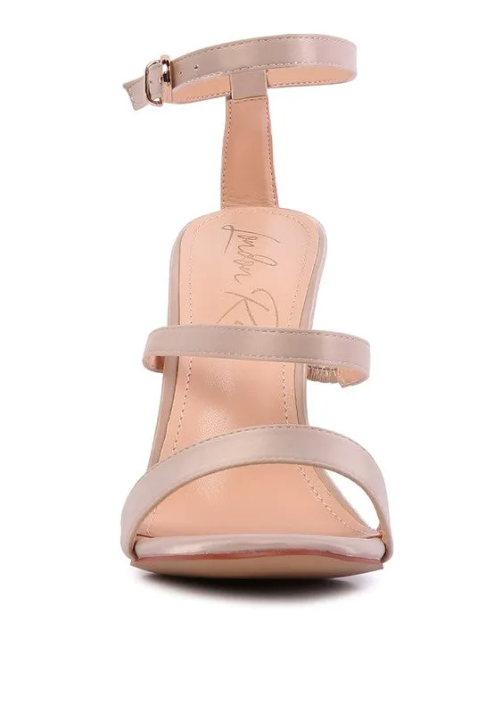 RHINESTONE SATIN SANDALS