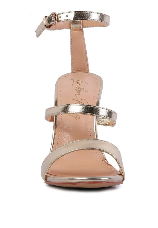 RHINESTONE SATIN SANDALS