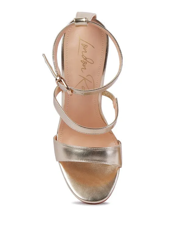 RHINESTONE SATIN SANDALS