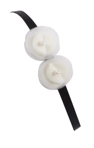 Ribbon Pearl Wrap/Headband - Ivory