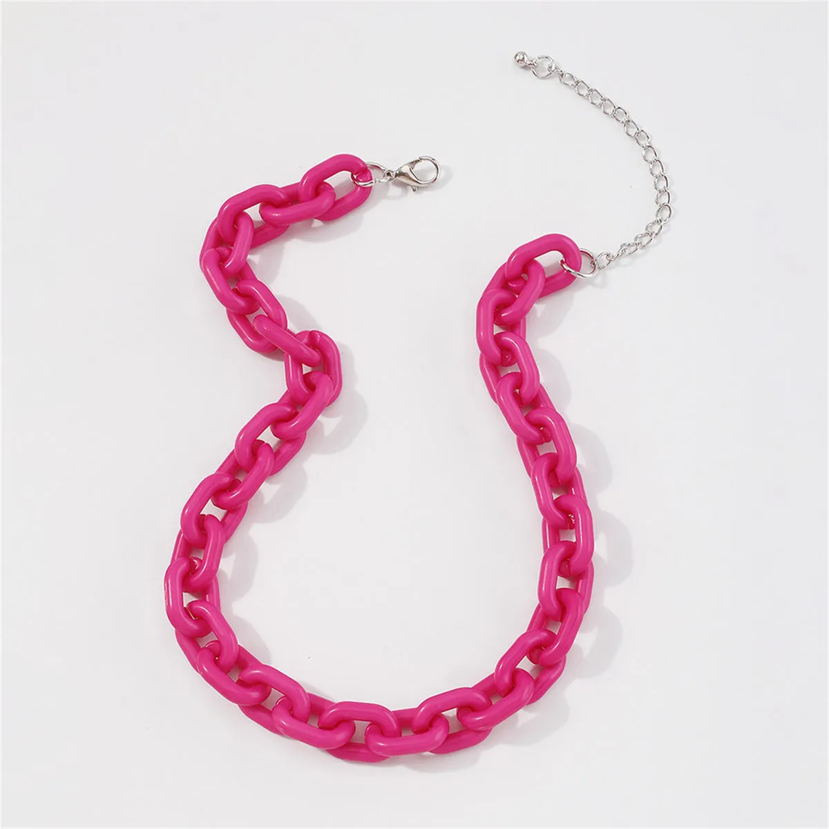 Rose Acrylic & Silver-Plated Cable Chain Necklace