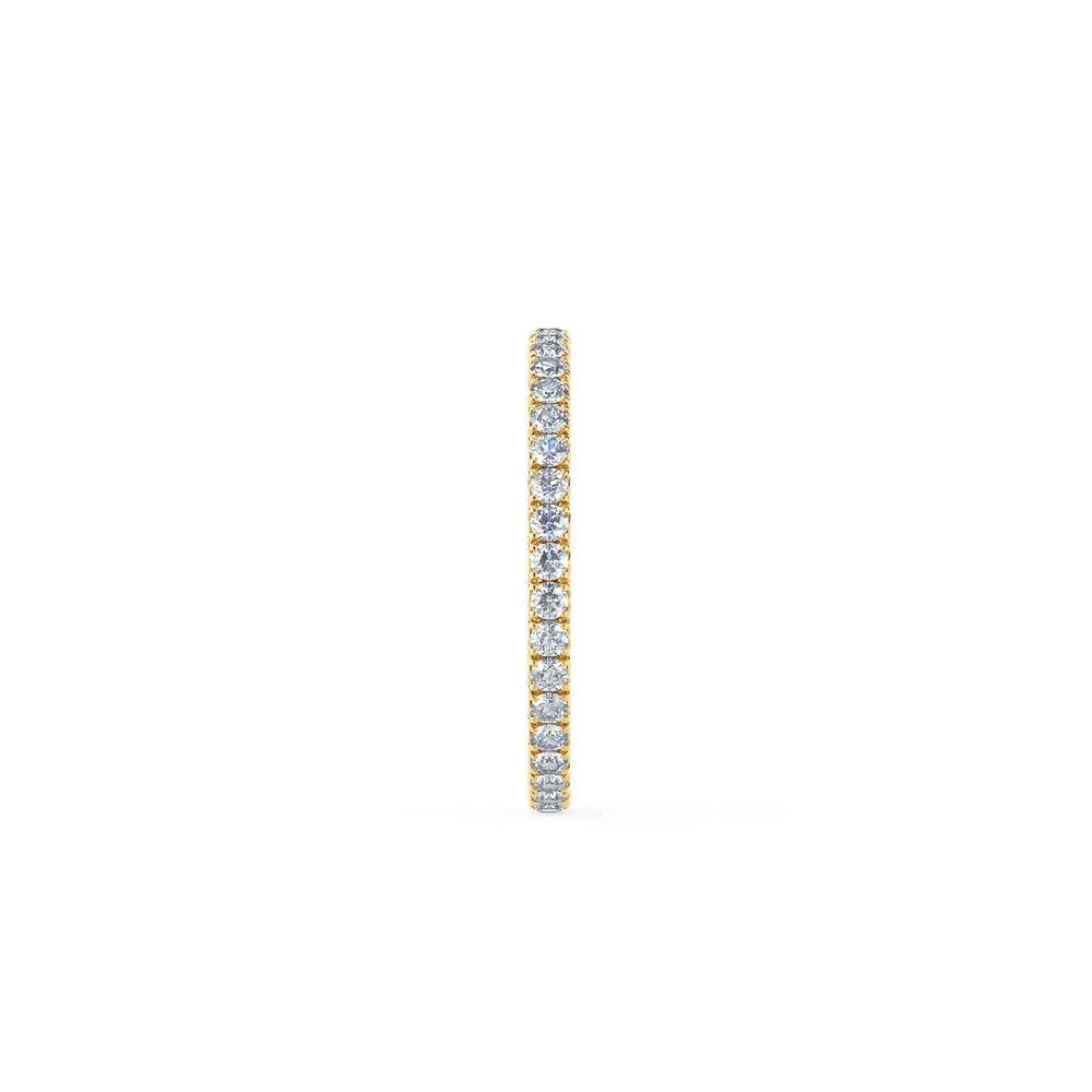 Round Natural Diamond 1.8 mm wide Eternity Women's Wedding Band