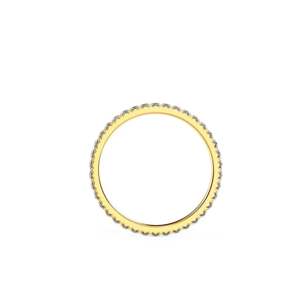 Round Natural Diamond 1.8 mm wide Eternity Women's Wedding Band