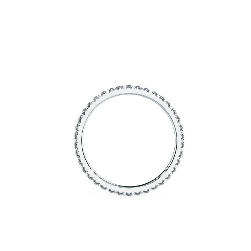 Round Natural Diamond 1.8 mm wide Eternity Women's Wedding Band