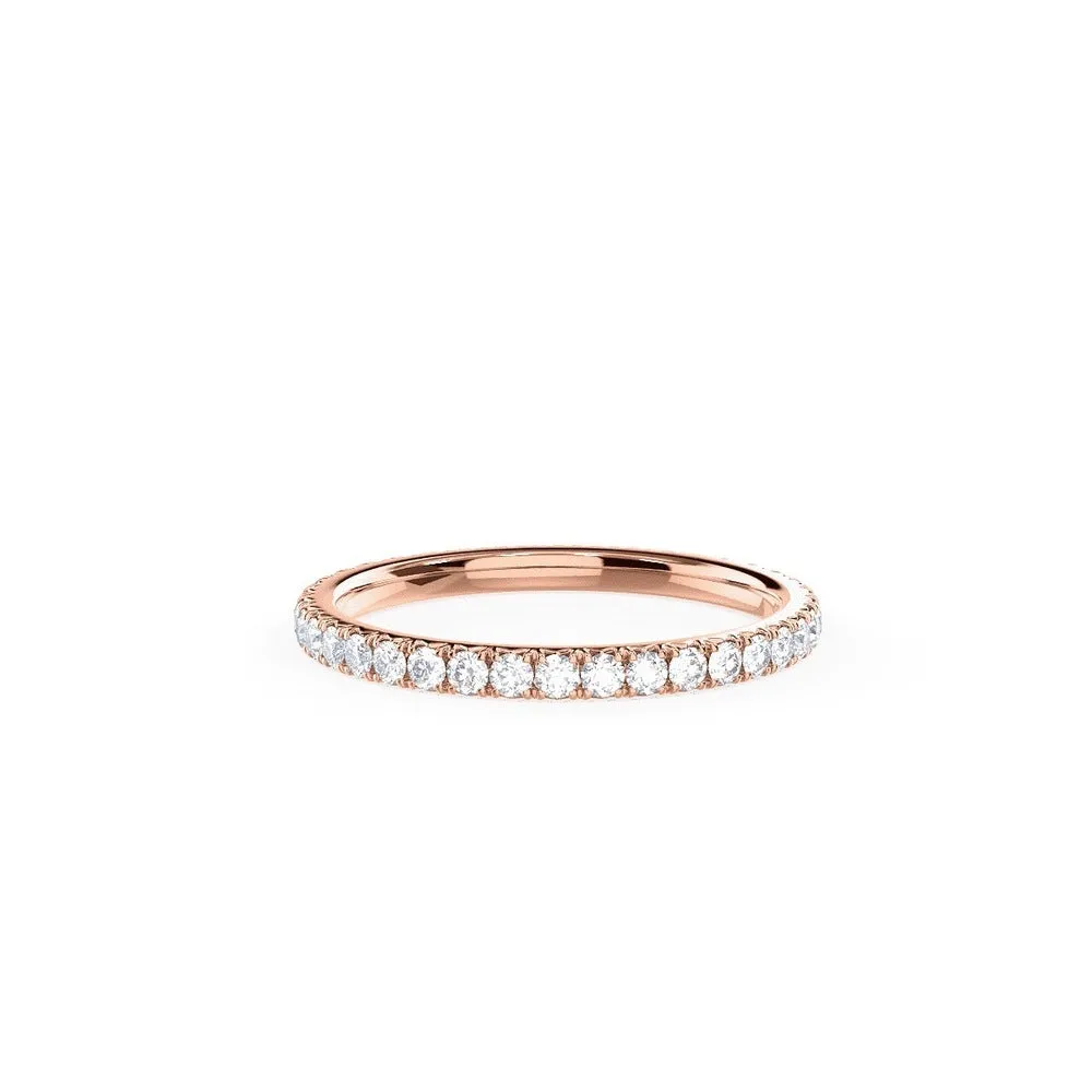 Round Natural Diamond 1.8 mm wide Eternity Women's Wedding Band